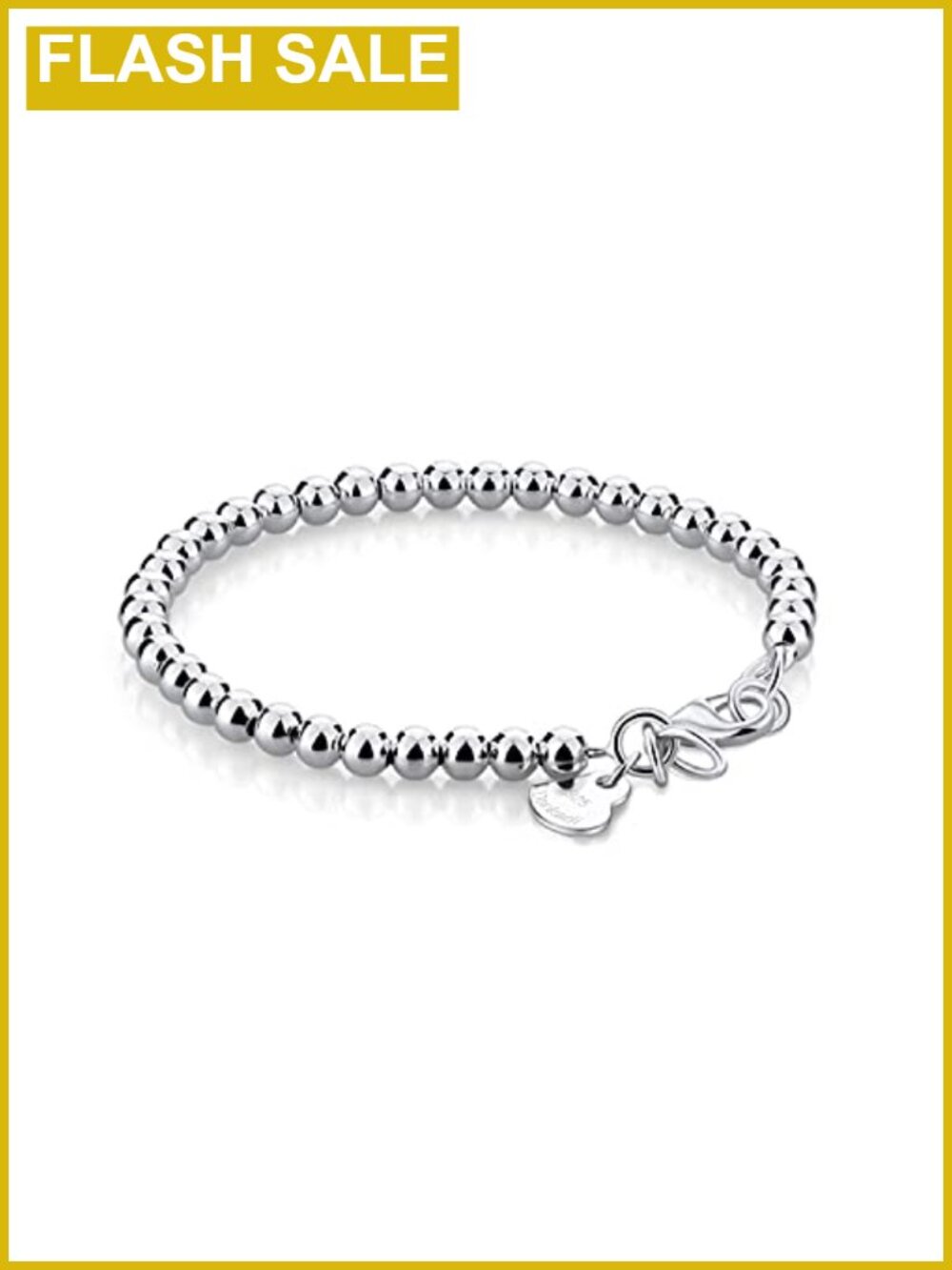925 Sterling Silver Ball Chain Bracelet Italian Handmade Bead Chain Bracelet